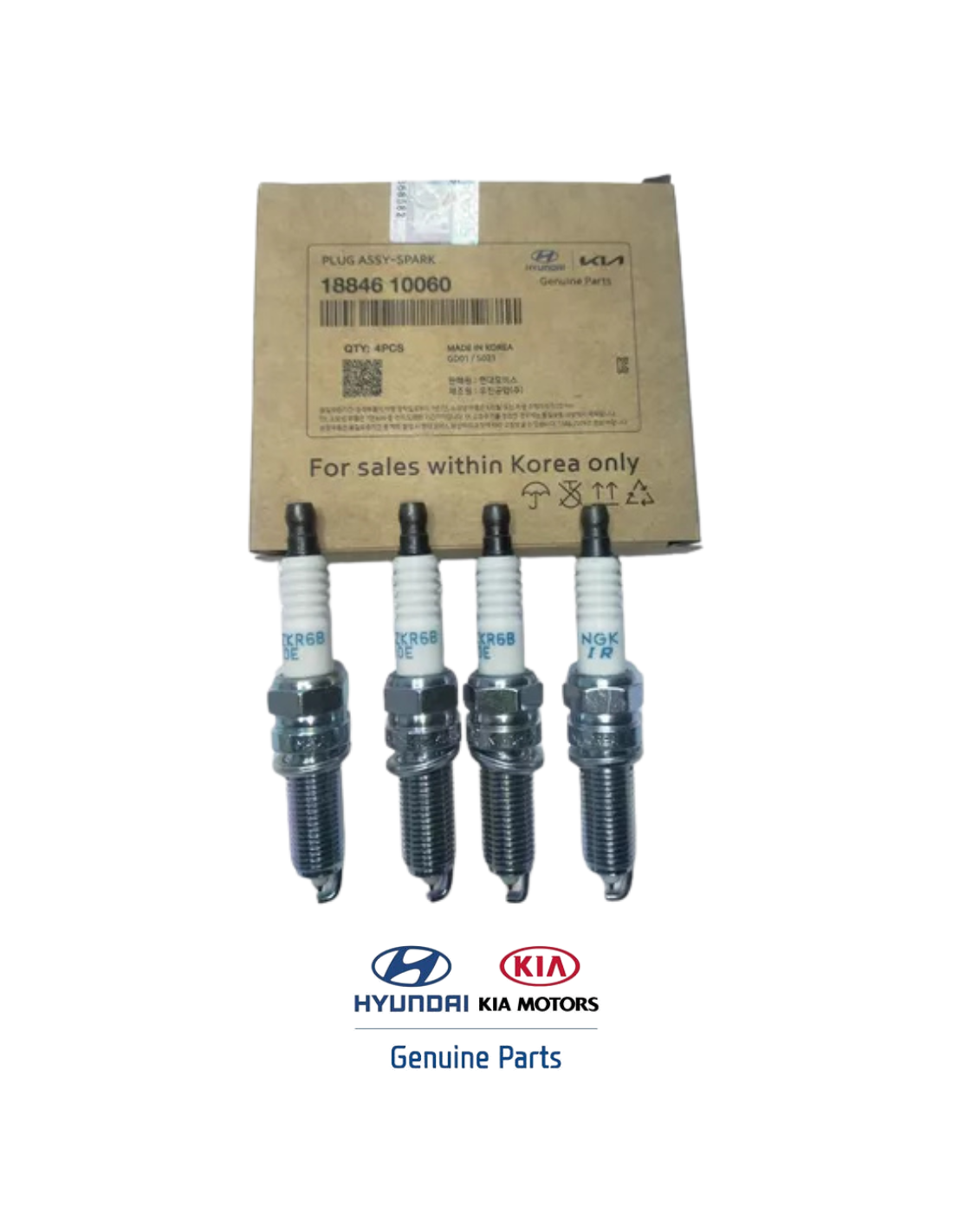 BUJÍAS HYUNDAI/KIA GENUINE PARTS 18846 10060 (SILZKR6B10E)