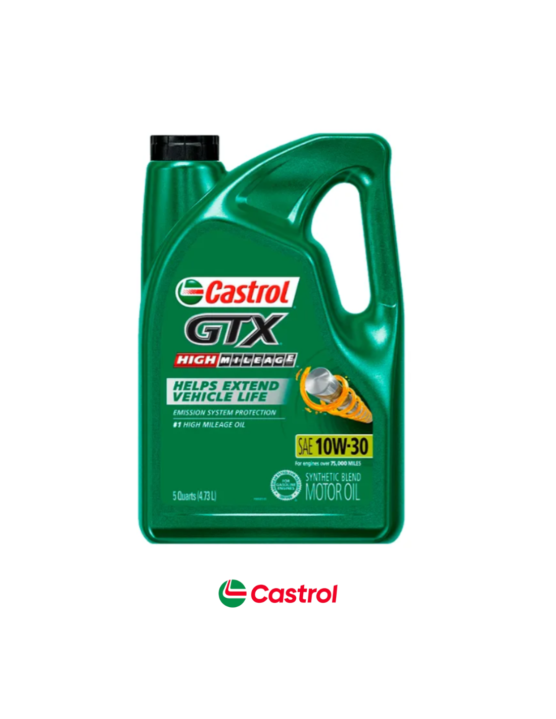 CASTROL GTX ALTO KILOMETRAJE 10W-30- 5 Lt. semi sintético