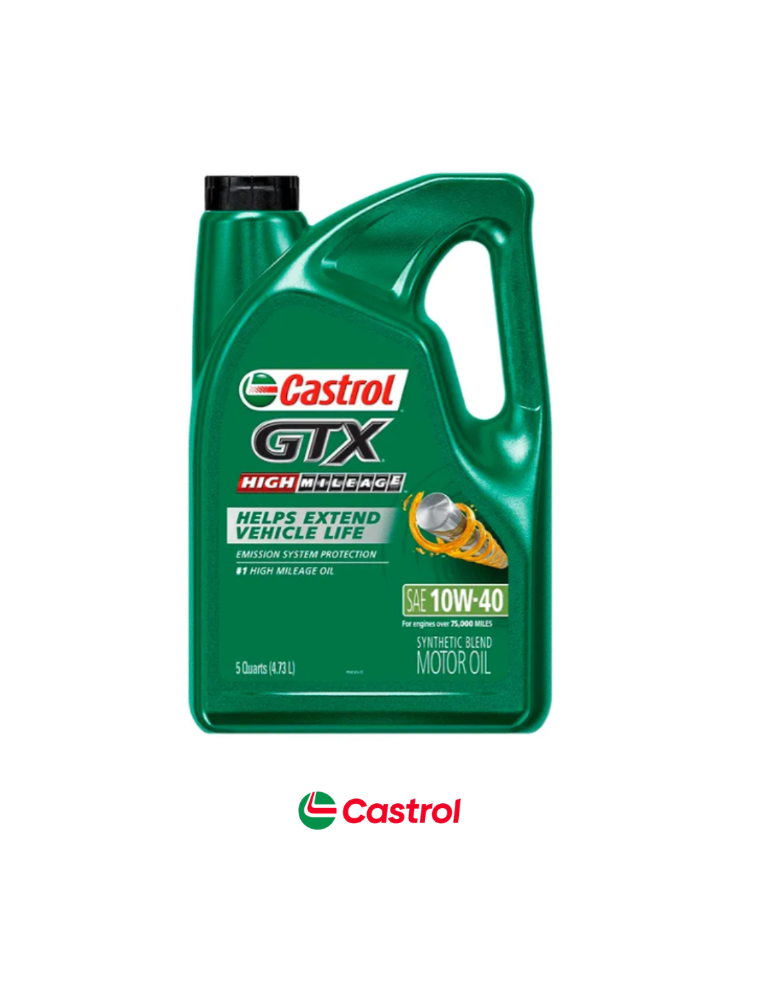 CASTROL GTX ALTO KILOMETRAJE 10W-40- 4.73 Lt. semi sintético
