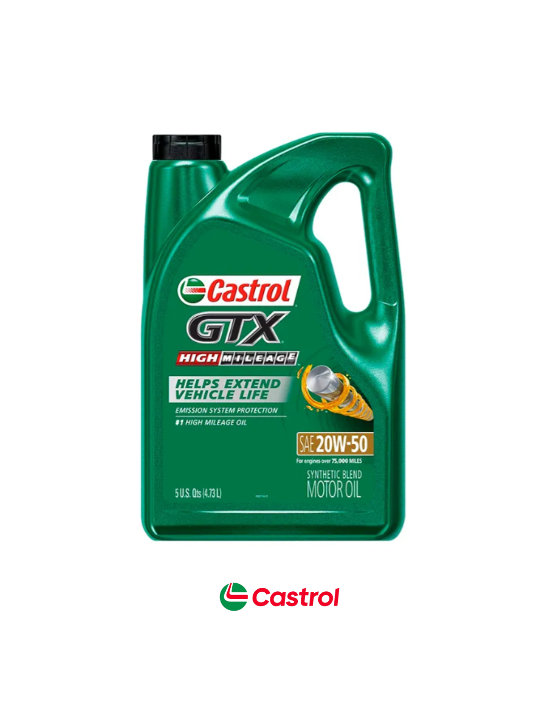 CASTROL GTX ALTO KILOMETRAJE 20W-50- 5 Lt. semi sintético