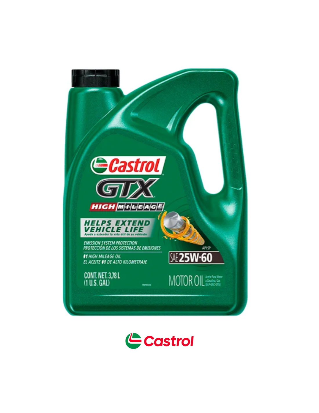CASTROL GTX ALTO KILOMETRAJE 25W-60- 3.78 Lt.