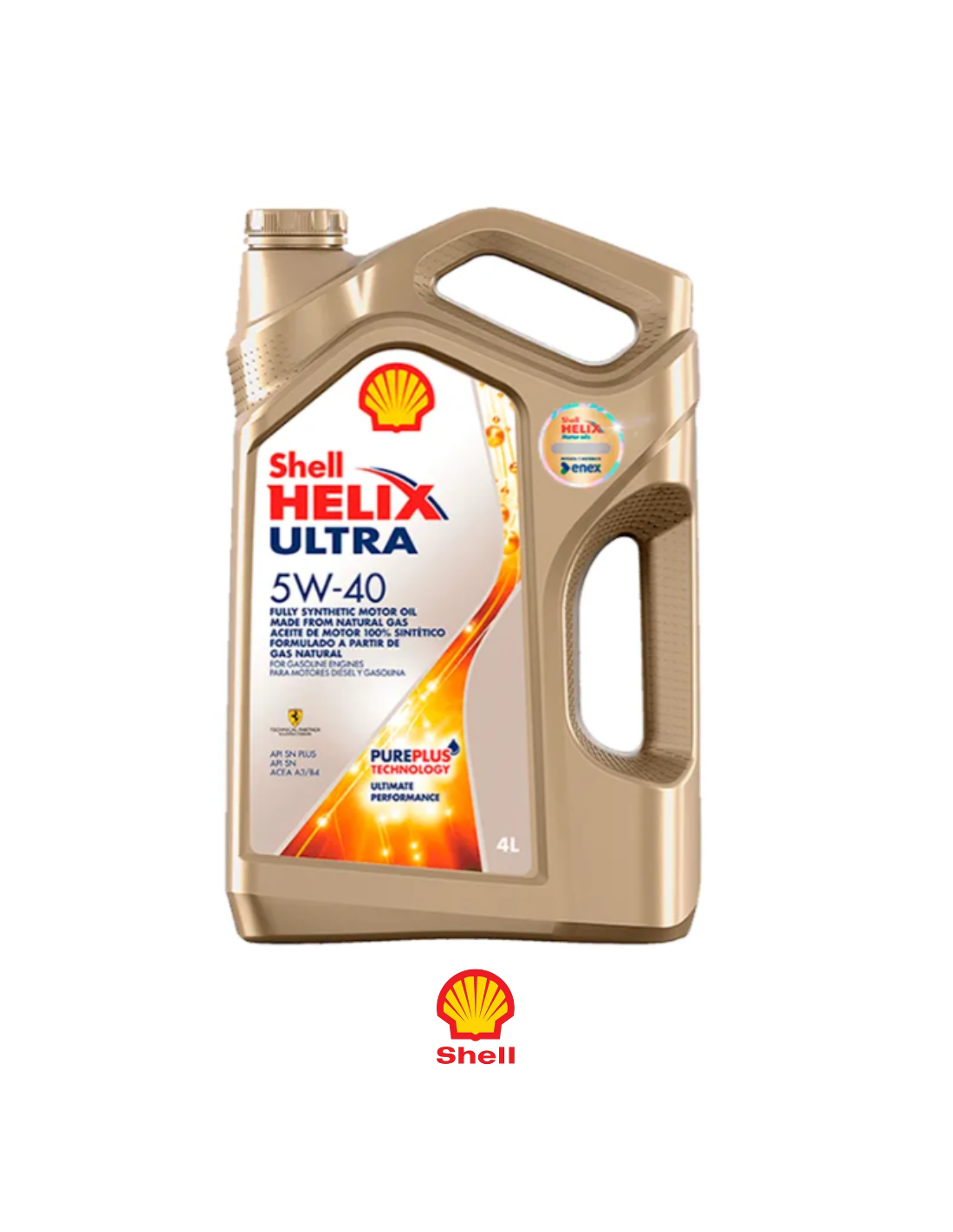 SHELL HELIX ULTRA 5W-40 - FULL SINTETICO - 4 Lt